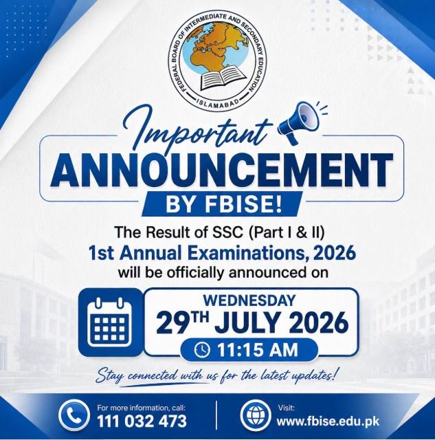 FBISE SSC Position Holders 2026 (9th & 10th Class) – Federal Board Toppers Name List & Highest Marks